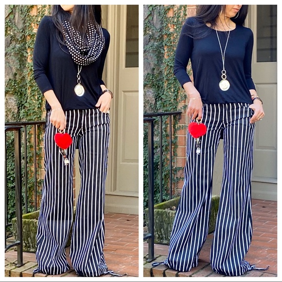 ✨LAST ONES✨PARIS✨Fabulous stripe wide leg pants - Picture 8 of 8
